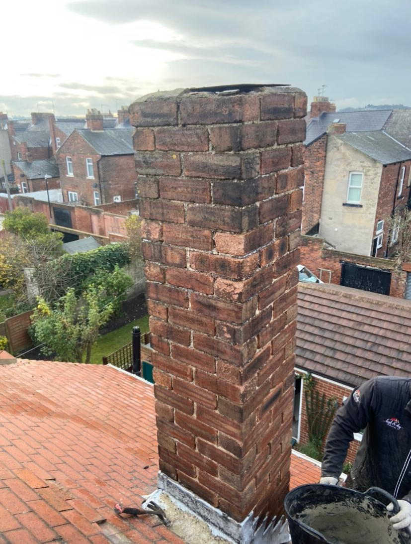Chimney before repairs