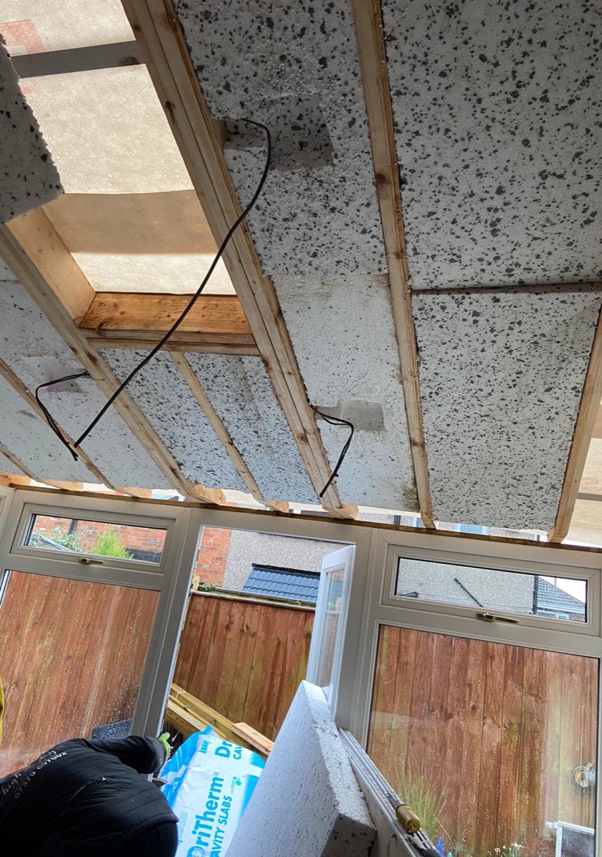 Extension interior before