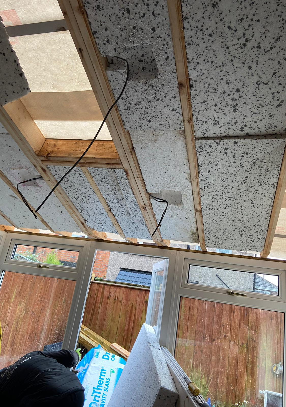 Home extension before work began