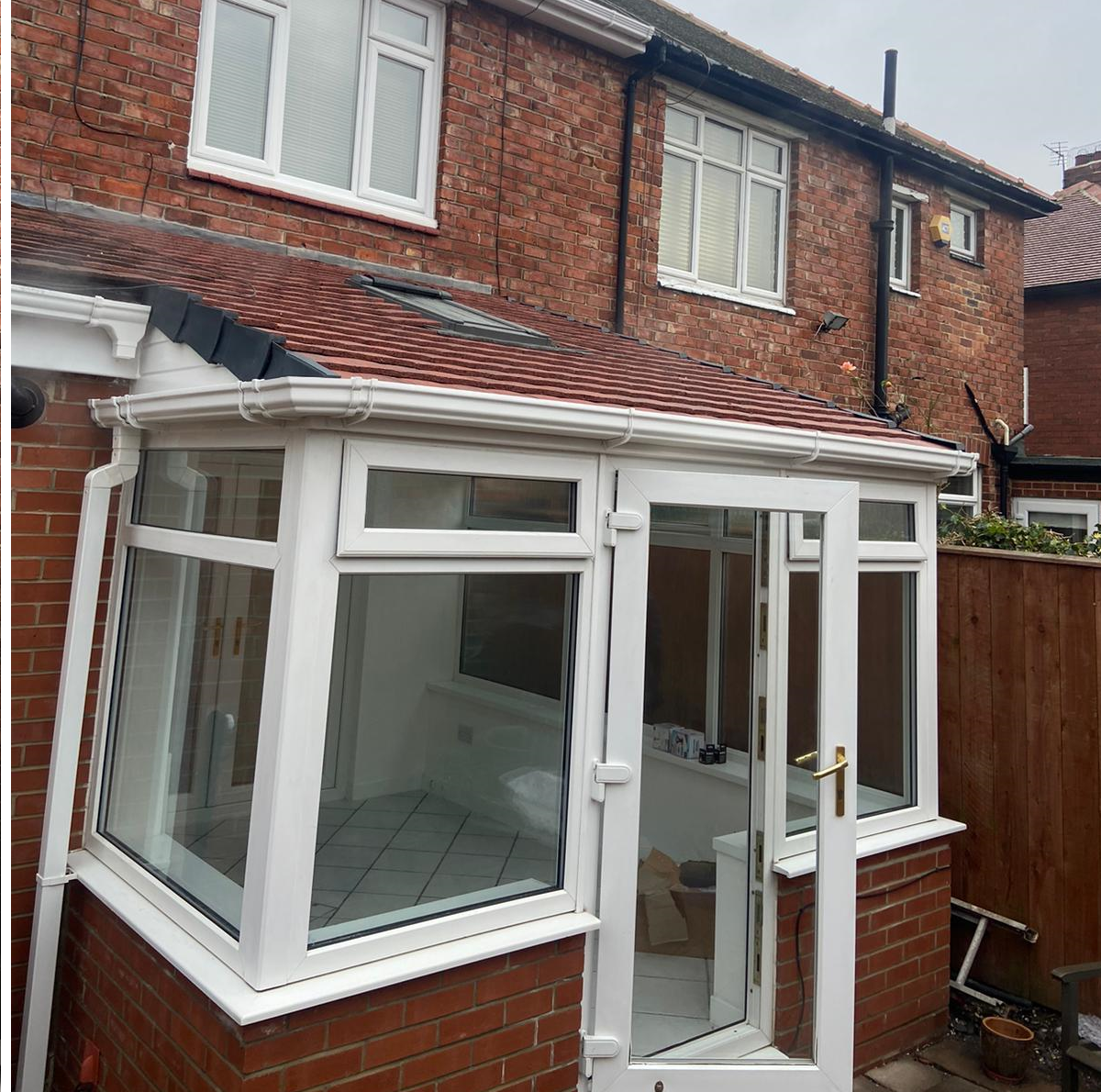 Completed two-storey extension