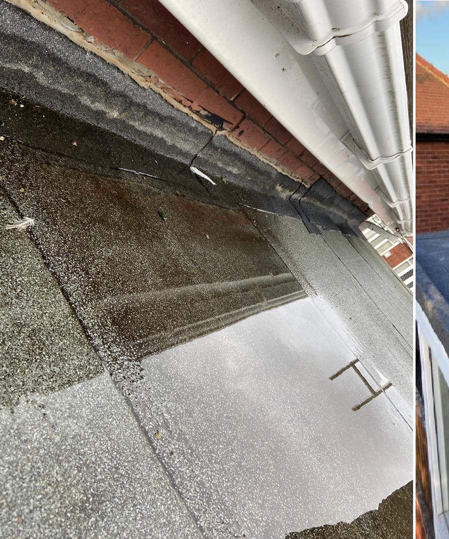 Flat roof before repair